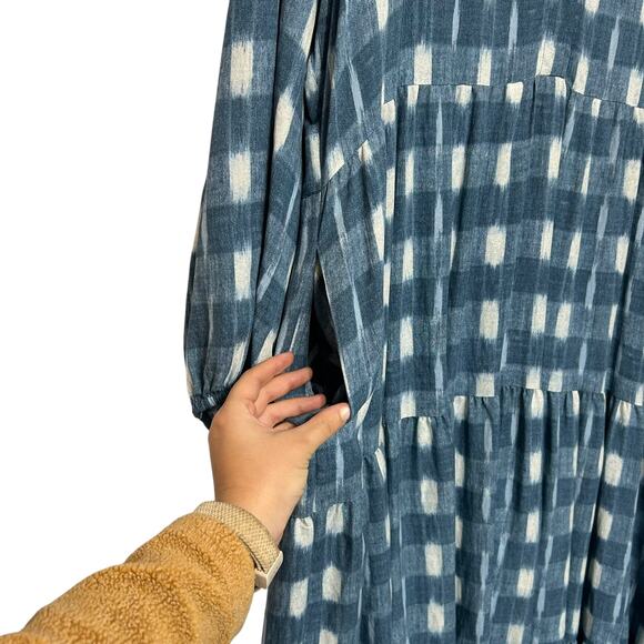 Pomander Place Tuckernuck Blue Ikat Mabel Maxi Dress NWT Women's Sz XXL Boho - Picture 5 of 9